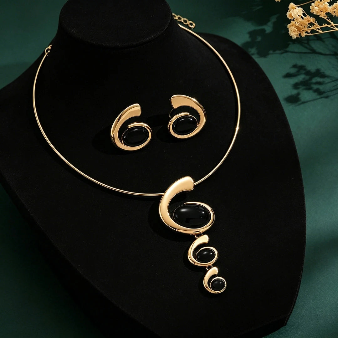 🖤 Collier Saphira Noir
